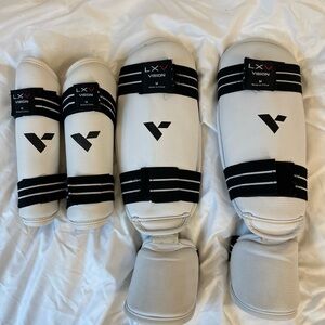 LXV Vision Taekwondo Arm Guard Shin Guards Set Gear Size: Youth Medium